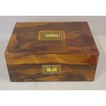 Inlaid rosewood jewellery box 29.5cm wide