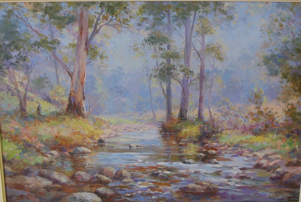 Ingo Otto Kuster (1941-), The Gloucester River Barrington National Park, oil on canvas, signed lower