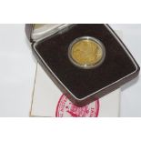 Royal Australian mint 1980 proof $200 coin 10gms 22ct gold, with certificate an case