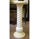 Alabaster & marble pedestal stand 80cm high approx