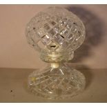 Vintage cut crystal bedroom lamp 20cm high approx.