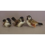 Three Goebel bird figurines