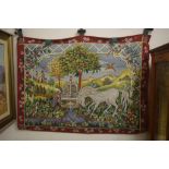 Unicorn Summer wall tapestry designed by David Cornell, wool and cotton blend, 90cm x 118cm, also