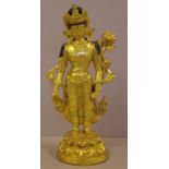 Tibetan gilt bronze figure of Tara (known as mother of liberation), H30cm approx