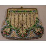 Victorian beaded evening bag