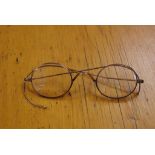 Pair of vintage gilt metal spectacles 11 cm wide approx.