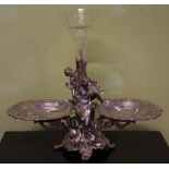 German Art Nouveau silver plated centrepiece 46cm high, 52cm wide approx.