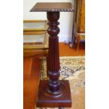 Carved wooden pedestal stand 108cm high approx