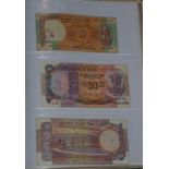 Album of world banknotes including China