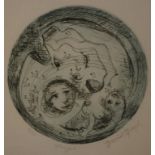 David Boyd (1924-2011), Playfull etching, No.33/60, signed in pencil lower right, 22cm x 22cm