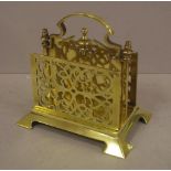 Good antique brass letter rack circa 1880s, 12cm high approx.