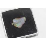 Solid opal carved in a leaf shape