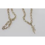 Kookaburra charm on a chain both with silver marks