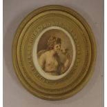 Gilt framed portrait miniature 21.5cm x 19cm