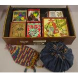 Collection of antique & vintage parlour games including Peter Coddles trip to New York
