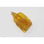 Baltic amber pendant on 9ct yellow gold bale