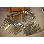 Amboss Austria stainless steel modernist flatware Carl Aubock to include 30 pieces and original