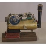 German Märklin & Cie toy live steam engine with single cylinder, 24cm wide approx