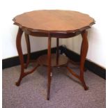 Maple 2 tier occasional table 91cm diameter, 73-5cm high