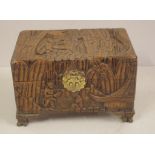 Chinese camphor wood small box 28cm wide
