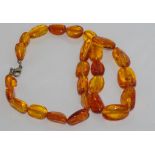Honey amber necklace size: approx 49cm length