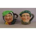 Two large Royal Doulton toby jugs Auld Mac D5873 & Sairey Gamp