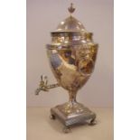 George III Old Sheffield Plate tea urn 52cm high approx