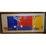 Brightly coloured poster print 155.7cm x 73.3cm (frame