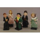 Collection of 5 Royal Doulton Dickens figurines 11cm high (tallest) approx.