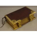 Book: Leather & brass bound prayer book 1857 edition