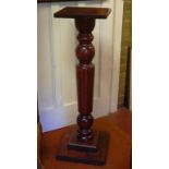 Carved wooden pedestal stand 108cm high approx