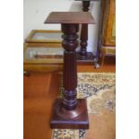 Carved wooden pedestal stand 108cm high approx