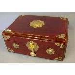 Korean timber jewellery box 22cm x 31cm, 14cm high approx.