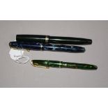 The Conway Stewart no.45 fountain pen & 2 others comprising of a Conway Dinky and a Parker