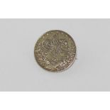 Egypt 5 Qirsh silver coin brooch