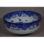 Royal Doulton blue & white bowl decorated with dragons, OYAMA pattern