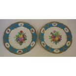 Pair of 18th century Sevres cabinet plates Provenance: Christies Trout Collection 1989, hand painted