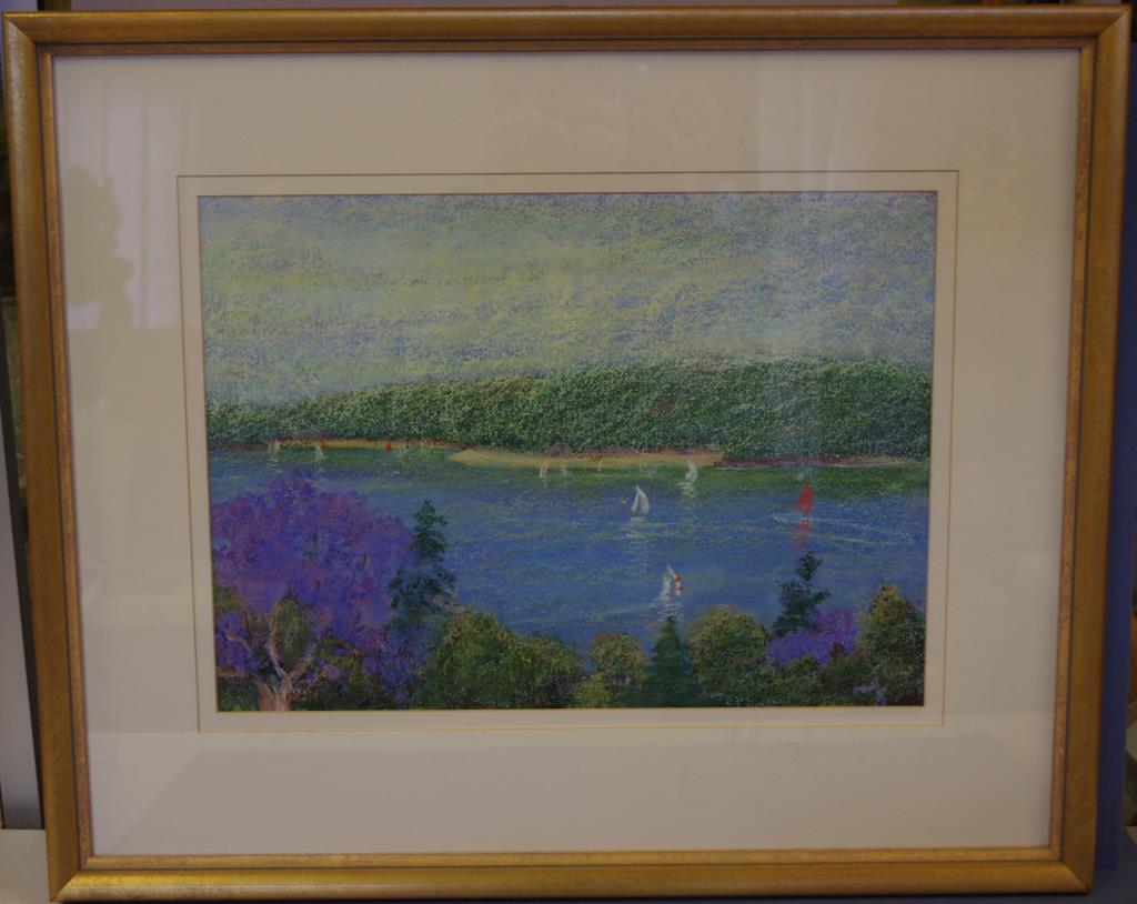 S. Frew "Mosman View" pastel/mixed media, signed lower right, 36.5 x 50.5 cm - Image 2 of 3