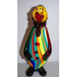 Art Glass clown with Murano sticker, 25cm high approx.