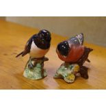 Two Beswick birds "Stonechat" & "Bullfinch" 2274 & 1042, 7.5 cm high (tallest)