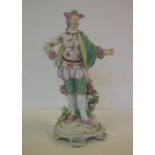Late 18th century Derby figure of a gentleman ex: Moorabool Antique Galleries, 28.5cm high