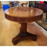 Ralph Lauren mahogany pedestal table in Edwardian manner, 76cm diameter, 67cm high. Purchased in New