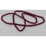 Matinee length ruby necklace size: approx 66cm length
