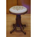 Bentwood revolving piano stool