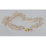 Baroque pearl necklace with 14ct gold clasp size: approx 42cm length