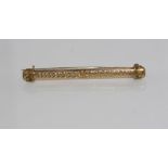 Vintage two tone bar brooch