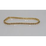 18ct yellow gold and chocolate diamond bracelet TDW = 3.28ct, weight: approx 12 grams, size: