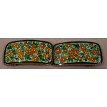 Vintage cloisonne floral buckle