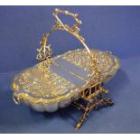 Victorian folding shell form serving dish 22.5cm high approx.