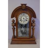 Ansonia mantle clock with 8 day striking movement, key and pendulum included